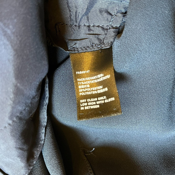 LAFAYETTE 148 NY Navy Blue Side Split Hem Career Dress Pants Cropped Size 8 - Picture 11 of 12